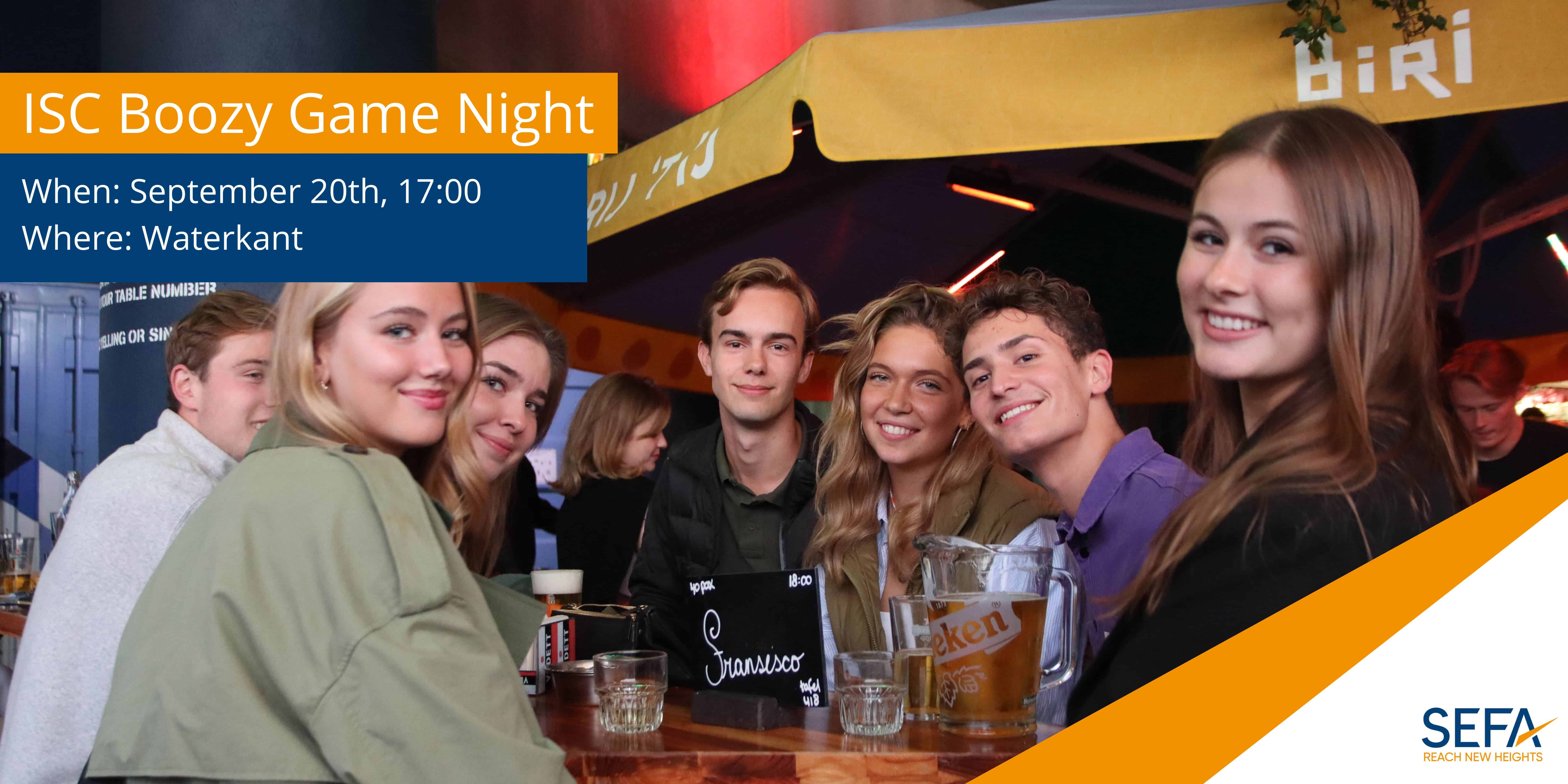 ISC Boozy Game Night Sefa